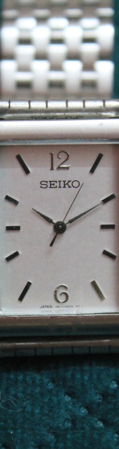 Vintage Seiko 7N01-0AJ0 Quartz Watch | Made in Japan | Rectangular Stainless Steel Dress Watch | Original White Dial