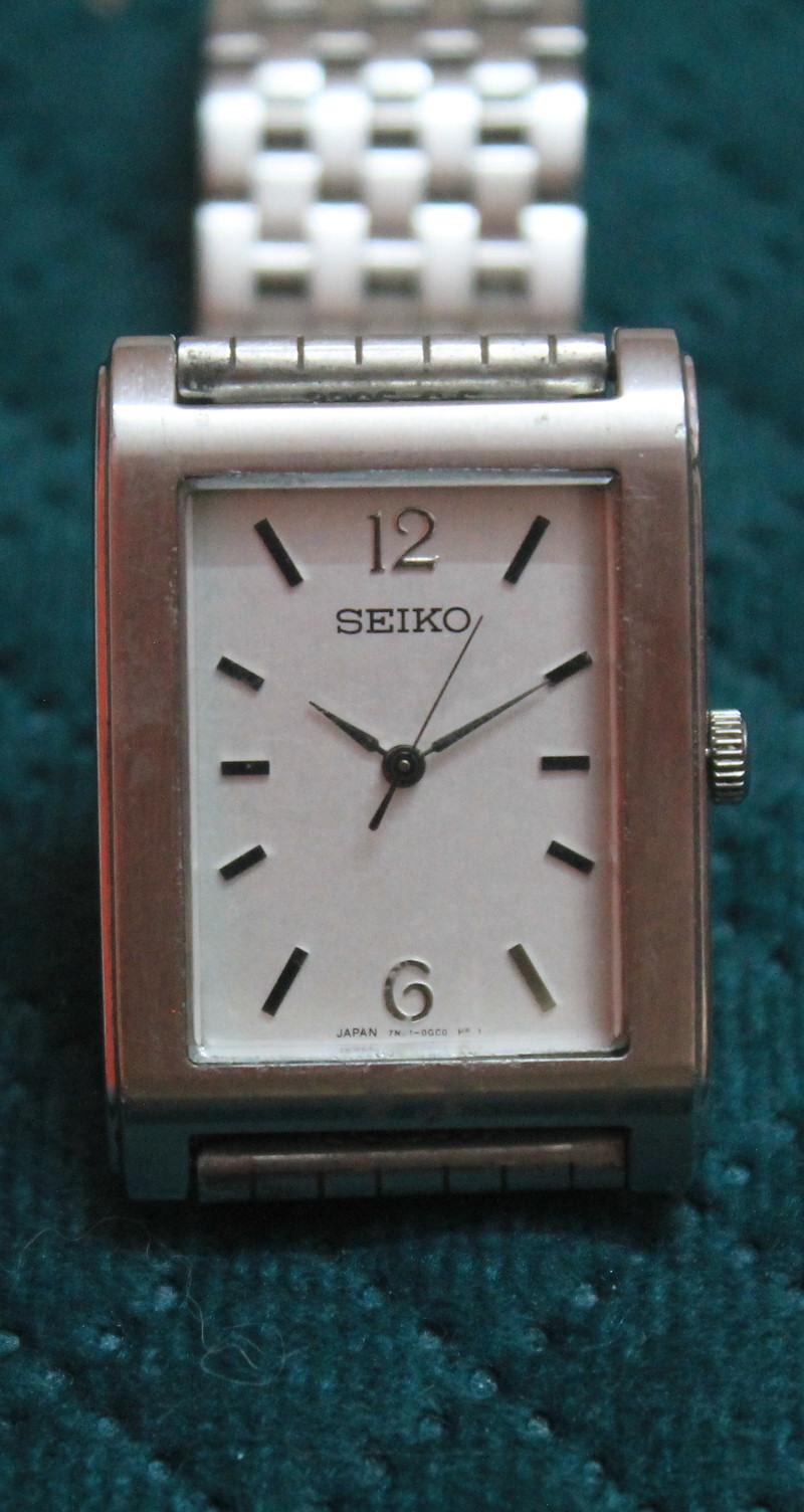 Vintage Seiko 7N01-0AJ0 Quartz Watch | Made in Japan | Rectangular Stainless Steel Dress Watch | Original White Dial