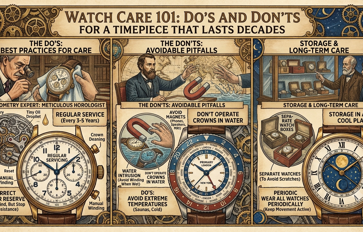 Watch Care 101: Do's and Don'ts for a Timepiece That Lasts Decades